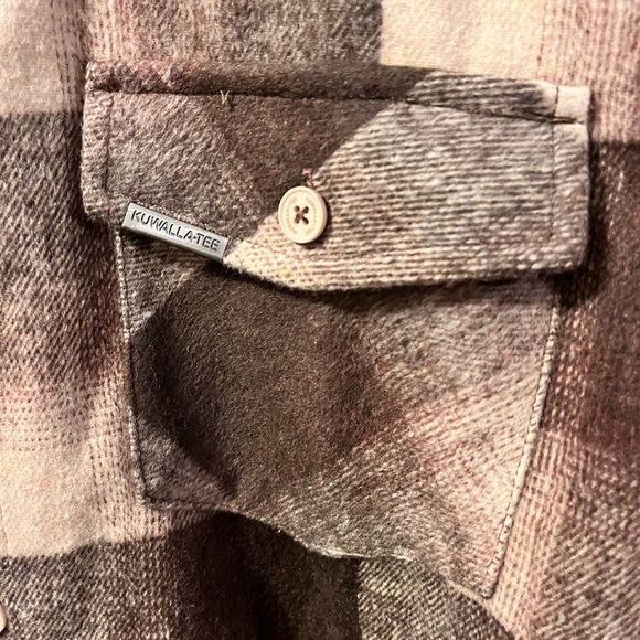 Brand New Mens Kuwalla Tee Plaid Overshirt Large NWT - Picture 4 of 7